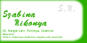 szabina mikonya business card